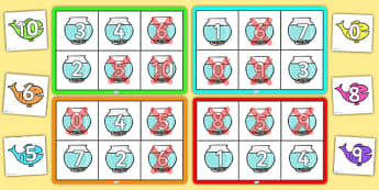 Number Bonds to 10 Bingo - Number bonds, Counting to 10, Adding to 10, Bingo Counting, numeracy, numbers, number patterns, number bonds, bingo, bonds to 10, rainbow facts