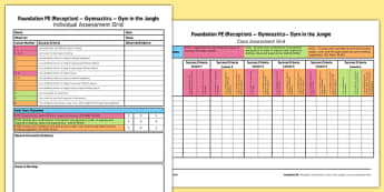 Foundation PE (Reception) - Gymnastics - Gym in the Jungle Assessment Pack - EYFS, PE, Physical Development, Planning