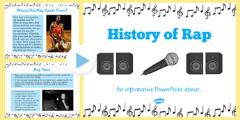 History of Rap PowerPoint - cfe, Literacy, poetry, rap, history of rap, powerpoint
