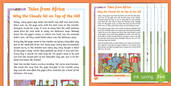 Tales from Africa – Why the Clouds sit on Top of the Hill Story - story, african tale, clouds, myth, monkey, magic potjie, gogo - story, african tale, clouds, myth, monkey, magic potjie, gogo