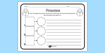 Pronouns Comprehension Worksheet - pronouns, comprehension 