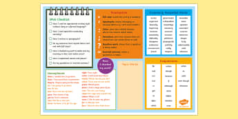 SPaG Editable Placemat - SPaG, placemat, editable placemat, SPaG placemat, SPaG checklist, SpaG activities, punctuation, homophones, connectives, spelling
