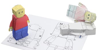 Create Your Own 3D Toy Person Paper Model Template - toys, paper craft, craft, design, paper toy,