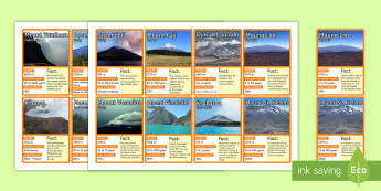 Volcano Top Card Game - Volcano, dangerous volcanoes, Cards, Game, Card, Geography