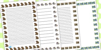 Bear Hunt Page Borders - bear hunt, page borders, borders, page