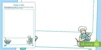 Design a Cake Activity Sheet, worksheet