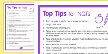Top Tips for NQTs - top tips, nqts, new qualified teachers, tips