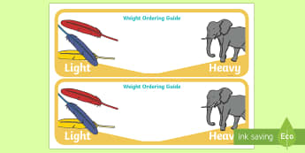 Weight Ordering Guide - The Crunching Munching Caterpillar, Sheridan Cain, life cycle of a butterfly, weight, heavy, light, 