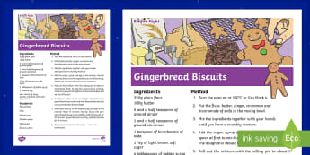 Ginger Biscuit Recipe Cards - Ginger, Biscuit, Recipe, Card, Food