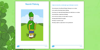 St. Patrick Complete the Picture Activity Sheet Gaeilge - reading, comprehension, Gaeilge, Irish, Saint Patrick, drawing
