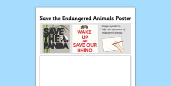 Automata Animals - Save the Endangered Animals Poster Home Learning Task - homework, mechanical systems