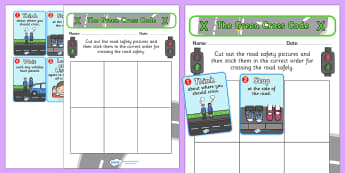 Safe Road Safety Crossing Sequencing - road safety, crossing roads, road safety sequencing, safe crossing sequencing, road safety crossing sequencing