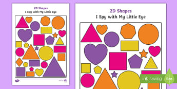 2D Shapes I Spy With My Little Eye Activity - 2d shapes, i spy, i spy with my little eye, eye, activity