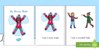 My Winter Walk Emergent Reader eBook - winter, emergent reader, ebook, winter emergent reader, winter ebook, sight words, winter vocabulary