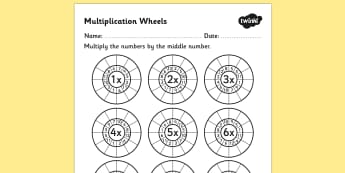 Multiplication Wheels Worksheet - multiplication wheels, times tables, multiplication worksheets, times table worksheets, ks2 numeracy, multiplication