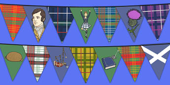 Burns Night Display Bunting - bunting, decorations, display, display bunting, burns night bunting, scottish bunting, scotland, scottish, burns night, classroom decorations, for decorating your classroom