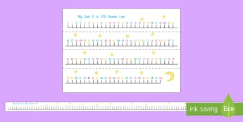Giant 0-100 Number Line - New Zealand, maths, number line, giant, 0-100, number recognition, Years 1-3, age 5, age 6, age 7, m