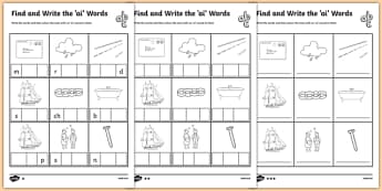 Find and Write the ai Words Differentiated Activity Sheet Pack, worksheet