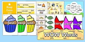 Wow Words Resource Pack - wow words, resource pack, resources, wow words pack, pack of resources, literacy, english, words, descriptive words, description