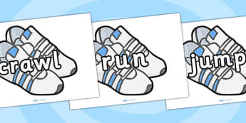 PE Keywords On Trainers - sports, physical eductation, display