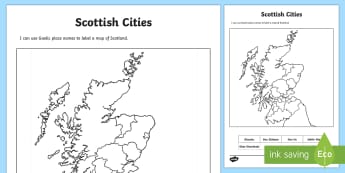 Scottish Cities Location Gaelic Activity Sheet