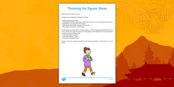 Throwing the Square Chinese New Year Themed Game - throwing, square, chinese new year, themed, game