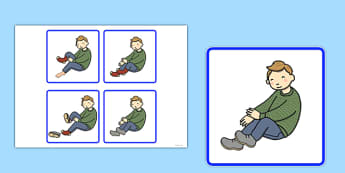 Sequencing Cards Putting on Shoes - sequencing, cards, shoes