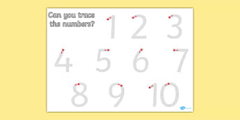 Number Formation 1 10 Worksheet - worksheets, numbers, practice, overwriting