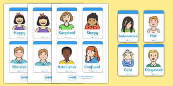 Ourselves Emotion Word Cards - Emotions, Feelings, All about me, ourselves, feelings display, feelings banner, emotions display, expression, happy, sad, angry, scared