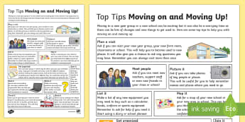 Top Tips For Moving On And Moving Up - transition, independence, change, ks2, ks3, primary, secondary, new school, new starters, progression