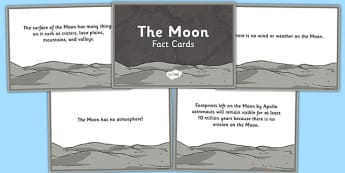 The Moon Fact Cards - the moon, fact cards, moon, fact, cards