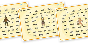 Traditional Tales Themed FS2 Word Mat - traditional tales, word mat, fs2 word mat, foundation stage 2, themed word mat, word, mat, letters, sounds, fs2