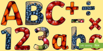 Healthy Eating Photo Display Lettering - healthy eating, display