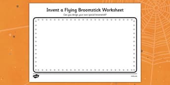 Invent a Flying Broomstick Activity Sheet - room on the broom, invent a flying broomstick, worksheet, themed activities, creative worksheet