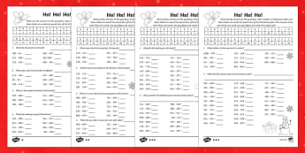 LKS2 Subtraction Christmas Joke Activity