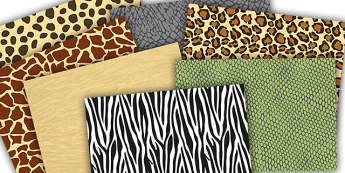 Safari Animal-Themed Pattern A4 Sheets - safari, safari animal themed sheets, safari animal patterns, animal patterns, animal pattern sheets