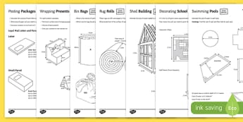 Shape at Home: Surface Area and Volume GCSE Grades 4 to 5 Activity Sheet - shape at home, surface area, volume, gcse, activity, grades, worksheet