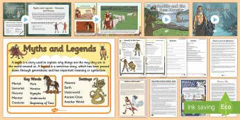Myths and Legends -English Resources,myths, legends, ks2, story, english, literacy, fantasy, folktale, hist