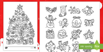 Christmas Mindfulness Colouring Advent Calendar English/French - Christmas Mindfulness Colouring Advent Calendar - christmas, mindfulness, colouring, advent,mindfull