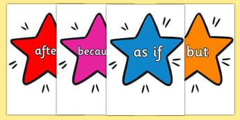 Conjunctions on Stars Multicoloured - Connectives, cohesive device