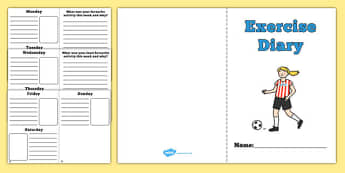 Exercise Diary - exercise diary, exercise, diary, physical, week