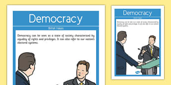 Democracy British Values Display Poster - british values, display poster, display, poster, democracy