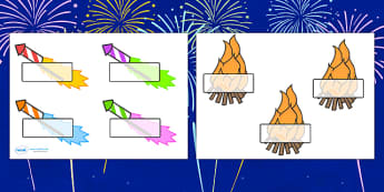 Firework Self Registration - bonfire night, bonfire, Guy Fawkes, bonfire, Self registration, register, editable, labels, registration, child name label, printable labels, Houses of Parliament, plot, treason, fireworks, Catholic, Protestant, James I, 