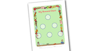 Lunchtime Themed Sticker Reward Chart 30mm - lunchtime, lunchtime reward chart, lunch reward chart, sticker reward chart, lunch sticker reward chart