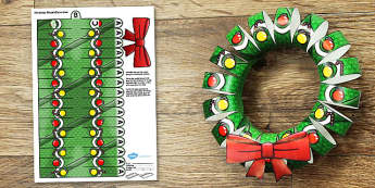 3D Christmas Wreath Display Printable - 3d, christmas wreath, display, printable