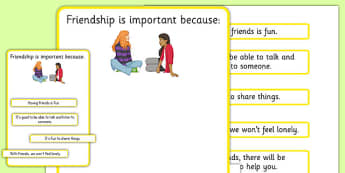 KS3 Why Is Friendship Important Worksheet - SEN, support, behaviour, relationships, secondary, activity, PSHE, friends, help, decisions, caring, people