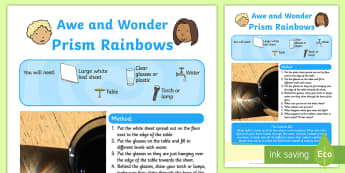 Prism Rainbows Awe and Wonder Science Activity - science, prism