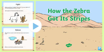 How the Zebra Got Its Stripes Story PowerPoint