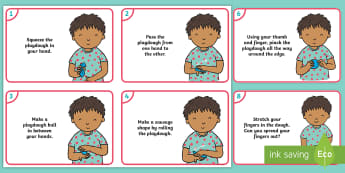 'Playdough Movement Song' Child Activity Cards - Playdough Play, dough disco, finger gym, fine motor skills, physical development