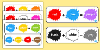 Colour Mixing Display Posters, Colour posters, Colouring mixing, mix,  colour, display, poster, posters, black, white, red, green, blue, yellow, orange, purple, pink, brown